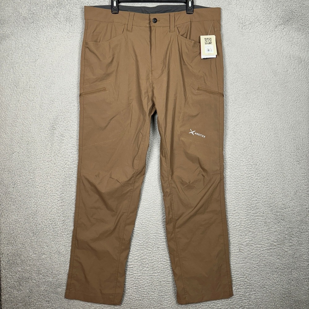 NEW Arctix Pants Mens 40 Brown Cargo Hiking Outdoor Stretch Performance Straight